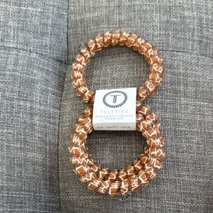 Teleties Brown Hair Ties giraffe print